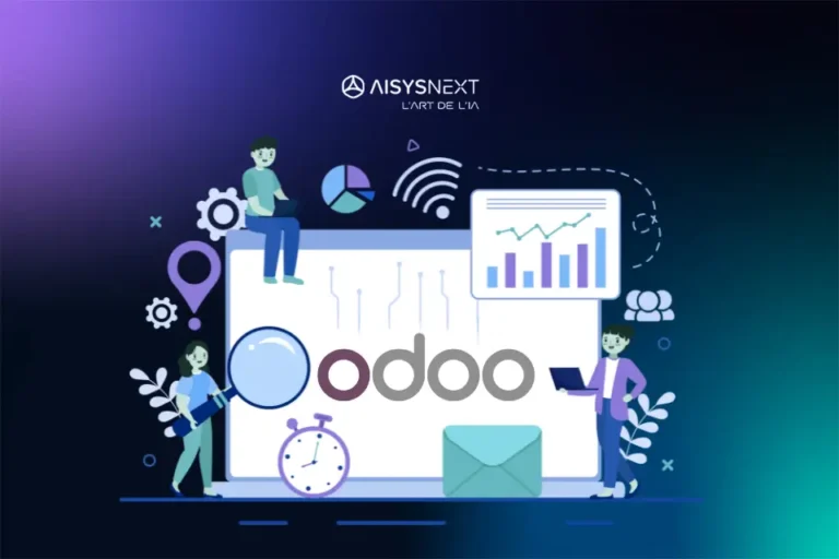 Illustration montrant comment Odoo unifie ventes comptabilité stocks et projets dans une PME tunisienne ou francophone pour simplifier la gestion et le pilotage
