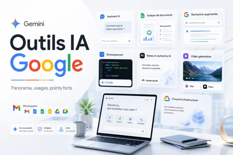 Outils IA Google  comment l’écosystème Gemini transforme la productivité, le développement et la création digitale