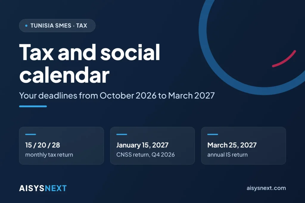 Tax and social calendar – Your deadlines from October 2026 to March 2027