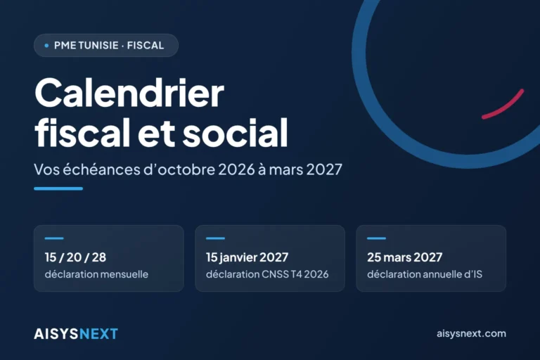 Calendrier fiscal et social – Vos échéances d'octobre 2026 à mars 2027