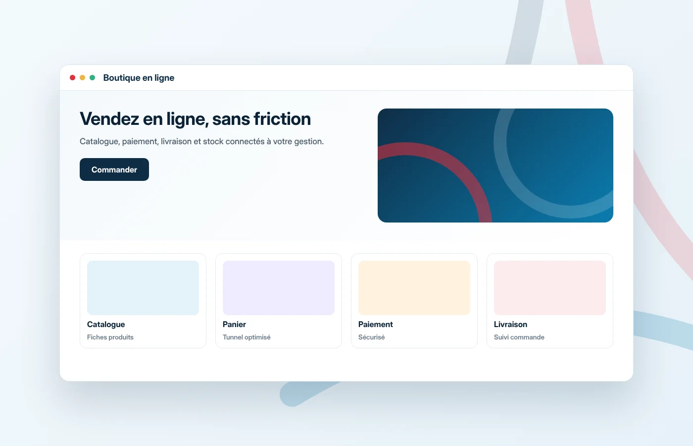 Illustration of an e-commerce website built by AISYSNEXT