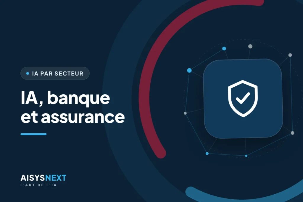 Illustration d'un bouclier pour un article sur l'IA dans la banque et l'assurance : scoring et fraude
