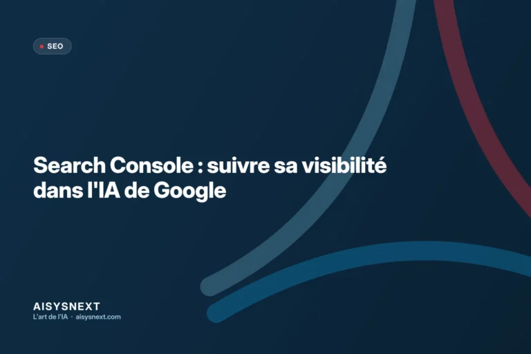 Search Console : suivre sa visibilité dans l'IA de Google